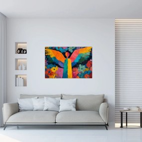 Tablou - Înger abstract cu flori (90x60 cm)