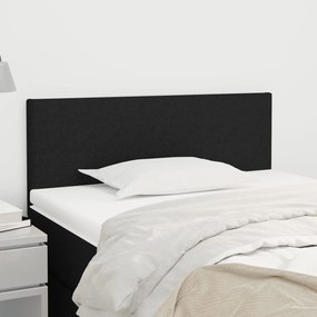 345766 vidaXL Tăblie de pat, negru, 100x5x78/88 cm, textil