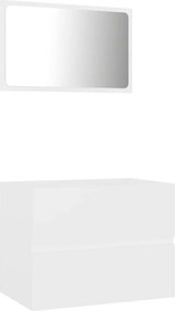 vidaXL Set mobilier de baie, 2 piese, alb, PAL