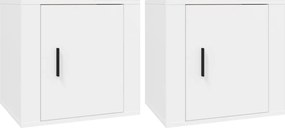 vidaXL Noptiere, 2 buc., alb, 50x39x47 cm