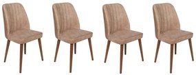 Set de scaune de sufragerie Alfa Beige, 4 buc.