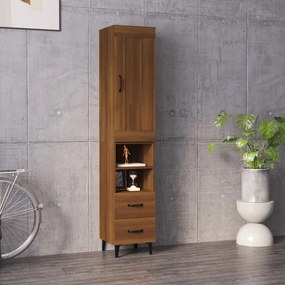 3115483 vidaXL Dulap înalt,Stejar brun, 35x34x180 cm, lemn compozit