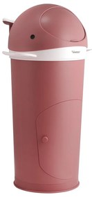 Coș de gunoi roz închis pentru scutece din plastic 25 l Whale – Kindsgut
