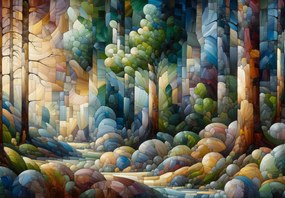 Fototapet - Colaj de pădure (147x102 cm)