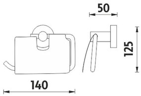 Suport de hârtie igienică NIMCO UN 13055B-26 UNIX crom lucios