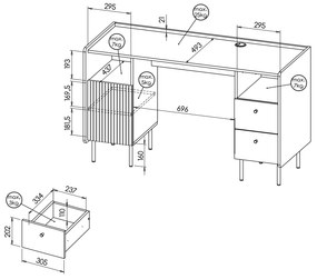 Masă PC Phelan P9 (Nuc warmia + Negru). 1062539