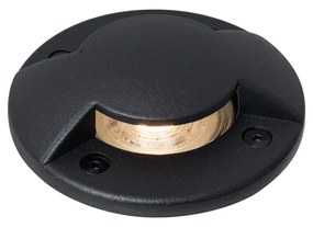 Spot modern de sol negru GU10 50mm Efect de 2 lumini IP65/IP67 - Cellar