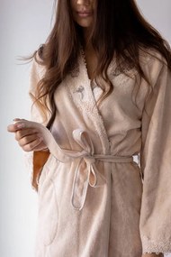 Halat elegant DESTAN de damă în cutie cadou Roz pal / Dusty rose S