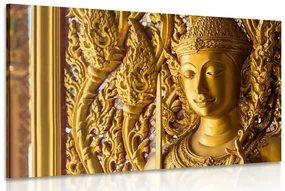 Tablou statuia lui Budha intr-un templu