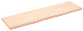 vidaXL Poliță de perete, 180x50x(2-6)cm, lemn masiv de stejar netratat