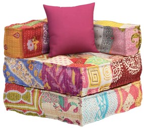 Fotoliu puf modular cu perna, model petice, material textil 1, Peticit, Canapea coltar cu perna