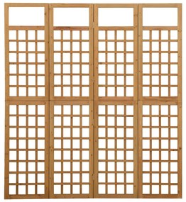 316479 vidaXL Separator cameră cu 4 panouri, 161x180 cm, nuiele lemn brad