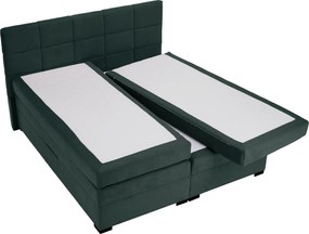 Pat boxspring, 200x200, verde, APRIL