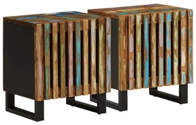 vidaXL Noptiere, 2 buc., 40x34x46 cm, lemn masiv reciclat