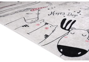 Covor pentru copii fildeș lavabil 80x120 cm Animal Kingdom – Vitaus