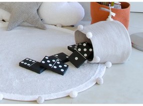 Covor pentru copii gri deschis lavabil/țesut manual din bumbac ø120 cm Bubbly – Lorena Canals