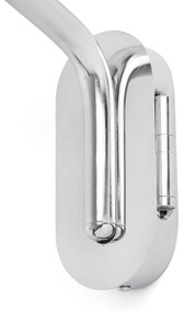 Aplica cu reader LED pe stanga design elegant ETERNA crom/alb