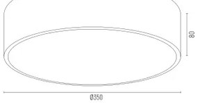 Plafoniera design modern AMORE alb, diametru 35cm
