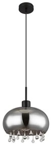 Pendul design modern Corry negru, fumuriu 28cm