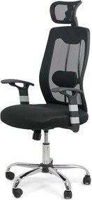 Scaun ergonomic OFF 988 negru, tetieră și suport lombar reglabil