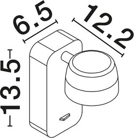 Aplica de perete cu spot directionabil LED VIRE