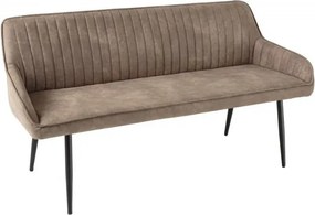 Bancheta tapitata design modern Turin 160cm, microfibra taupe