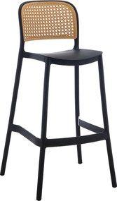 Scaun de bar, stivuibil, negru/bej, RAVID NEW TYP 3