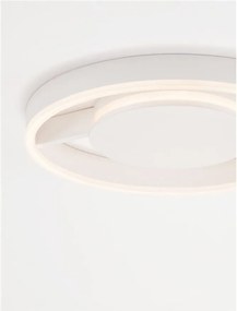 Lustra circulara aluminiu alb LED CCT SIENA 40cm