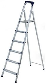 Scara Pliabila Dubla cu Platforma HouseXL™, Plianta, Metalica, Design Special Anti-Alunecare, 5+1 Trepte