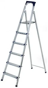 Scara Pliabila Dubla cu Platforma HouseXL™, Plianta, Metalica, Design Special Anti-Alunecare, 5+1 Trepte