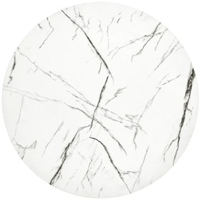 Masuta cafea Antica M marble alba – H41 cm