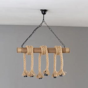 Lustră pe lanț Brilagi KOS 6xE27/60W/230V fag