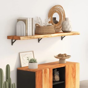 vidaXL Raft perete 110x20x2,5cm dreptunghiular lemn acacia margine vie