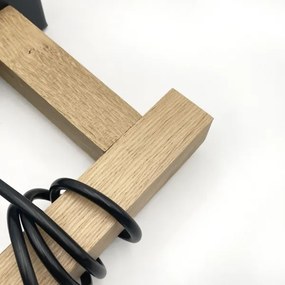 Pendul pe cablu LEANDRA 1xE27/15W/230V stejar/negru