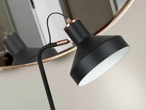 Veioza/Lampa de masa din metal design moderm Irias negru/cupru