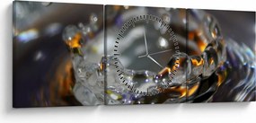 Tablou cu brățara din picături de apă (cu ceas) (90x30 cm)