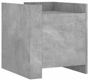 848300 vidaXL Noptieră, gri beton, 45x50x50 cm, lemn prelucrat