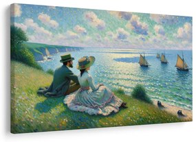 Tablou priveliște romantică spre mare