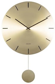 Ceas de perete Karlsson Impressive, ø 47 cm, auriu