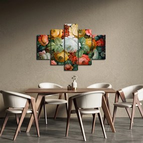 Tablou cu buchet pictat de flori (150x105 cm)