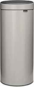 Cos de gunoi Brabantia Touch Bin New 1010459, 30 l, Inchidere silentioasa si lina, Gri deschis