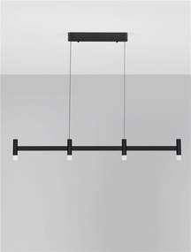 Lustra liniara cu 4 spoturi LED 3000K POETIC negru