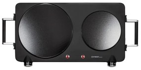 Plita dubla infrarosu First Austria FA-5096-6, 2500W, Termostat, Manere, Negru