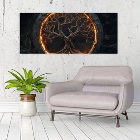 Tablou – Arborele vieții în lavă I. (120x50 cm)