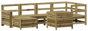 3250971 vidaXL Set canapea de grădină, 7 piese, lemn de pin tratat