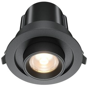 Spot LED incastrabil rotativ retractabil Hidden negru