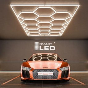 Plafonieră LED LED/696W/85-265V 4000K 484x243 cm CRI 90 IP54 albă