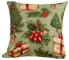 Husa de perna din microfibra CHRISTMAS PRESENTS 45x45 cm, verde