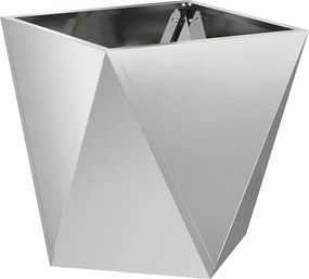 vidaXL Jardinieră Argintiu 40 x 40 x 40 cm Oțel Galvanizat