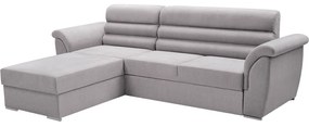 Set de canapea, ţesătură Queens gri deschis, stânga, FABO